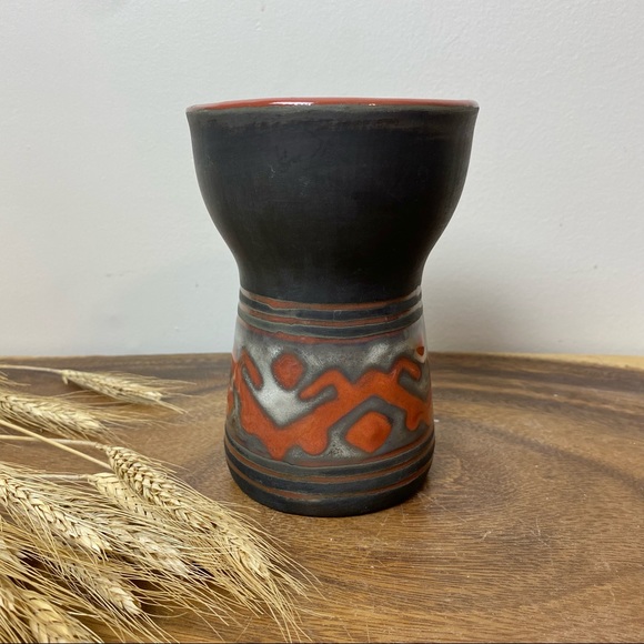 Handmade Pottery Vase, Mid Century Modern